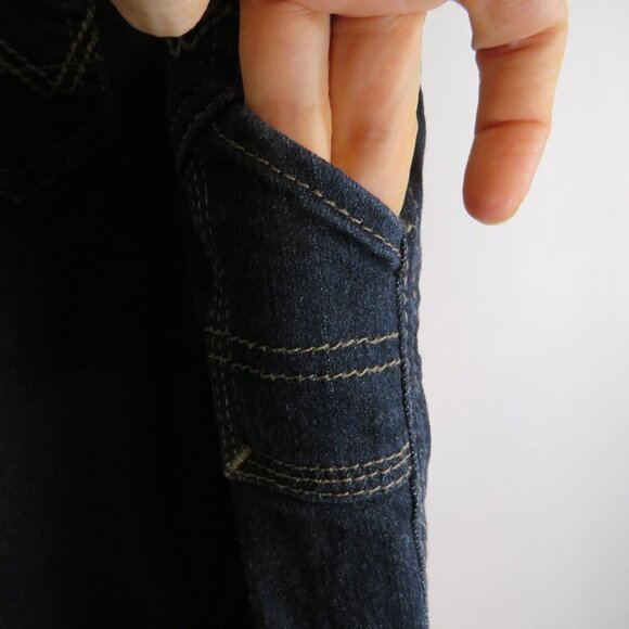 Baby Wrangler Jeans Blue Jean Overalls 0-3mts working pockets metal hardware - Picture 5 of 11